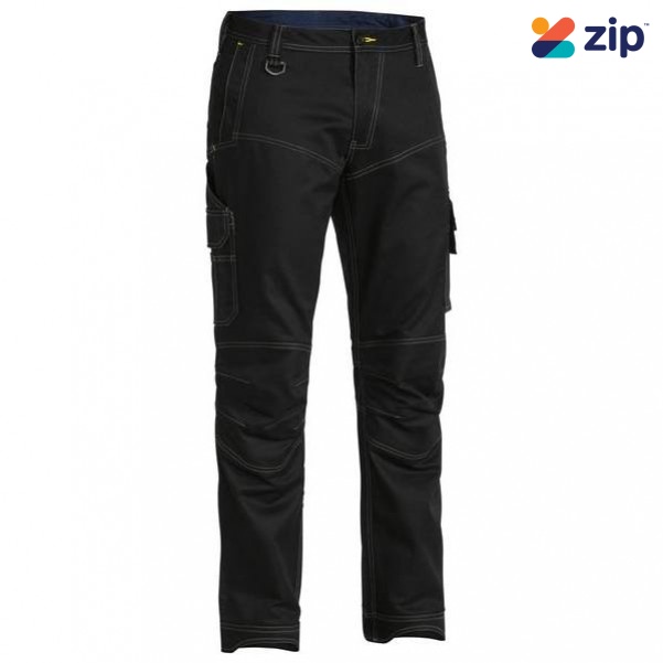 Bisley BPC6475_BBLK - 100% Cotton Black X Airflow Ripstop Engineered Cargo Work Pants